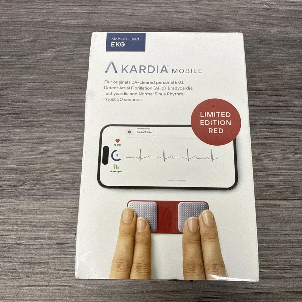 Kardia Mobile 1-Lead Personal EKG Monitor Limited Edition Red